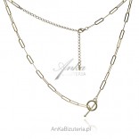 Gold-plated silver necklace with tibon