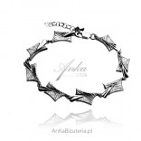 Oxidized silver ADORA bracelet