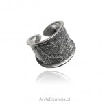 Silver oxidized ring