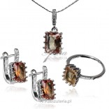 Silver jewelry set with SULTANITE