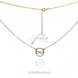 Gold-plated silver necklace Infinity in a circle