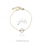 Gold-plated silver bracelet with infinity in a circle