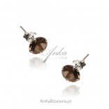 Silver earrings with sultanite - a stone that takes many colors