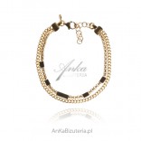24k gold-plated silver bracelet - fashionable Italian jewelry