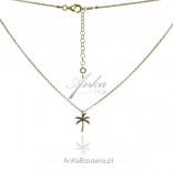 Gold-plated silver PALM necklace
