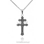 Karawak cross silver large - for the difficult time of the pandemic - the so-called plague cross with prayer