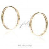 Silver gold-plated hoop earrings with a flat finish