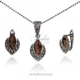 Silver jewelry with SULTANITE and marcasites