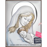 Madonna and Child - color silver picture 13 cm * 18 cm