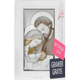Holy Family A silver colored picture in a white frame 12 cm * 19 cm