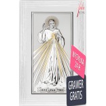Jesus, I trust in You gold-plated in a white frame 12 cm * 19 cm