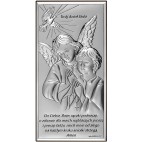 Obrazek srebrny Anioł Stróż  z modlitwą