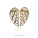 Gold-plated silver ring ANGEL WING