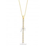 Gold-plated silver necklace Brillante Swarovski - CRISTAL crystals