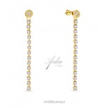 Gold-plated silver Brillante earrings with Swarovski crystals. Certificate