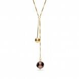 Gold-plated silver Hazen necklace in Bronze color.