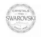 Kolczyki  srebrne pozłacane  Orbis Swarovski w kolorze Cristal