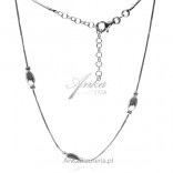 Silver necklace with oval charms - Italian fashion