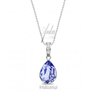 Biżuteria srebrna naszyjnik Classy Pear w kolorze Provence Lavender.