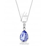 Silver jewelry Classy Pear necklace in Provence Lavender color.