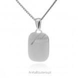Silver pendant GRAWER Dog tag for free!