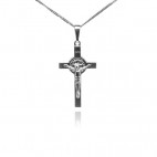 Krzyżyk srebrny z Benedyktem