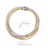 Silver bracelet in three colors - elegant calza by SWING