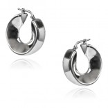 Original silver earrings with wide circles