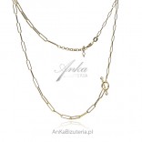 Silver gold-plated rolo fleat chain necklace with decorative tibon
