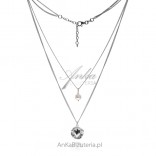 Silver jewelry - heart necklace with pearl - fashionable Italian jewelry