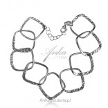 Silver rhodium-plated and ribbed bracelet - fashionable Italian jewelry