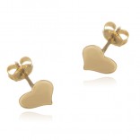 Gold-plated silver stud earrings