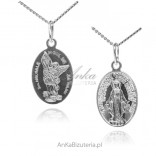 Silver medallion M.B. Immaculate / St. M. Archangel