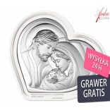 Holy Family in the heart from JP II - 19/17 cm