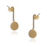 Silver gold-plated earrings on a stick