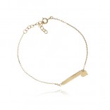 Gold-plated silver bracelet with an engraved heart