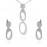 Silver jewelry set - oval