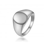 Silver ring with a signet
