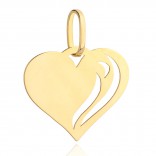 Gold pendant 585 heart - heart with the possibility of engraving