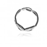 Silver ring with oval rings