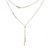 Gold-plated silver tie necklace
