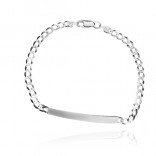 Men's silver armored bracelet with the possibility of engraving
