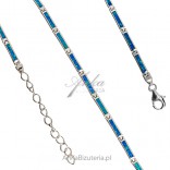 Silver bracelet with blue opal - a simple chic bracelet