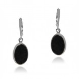 Silver earrings with hematites