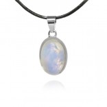 Silver silver pendant with a moonstone