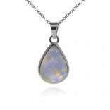Silver pendant with a moonstone - three sizes to choose from