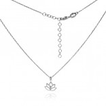 Silver LOTUS FLOWER necklace