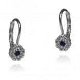Silver jewelry for children - earrings with cubic zirconia