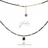 Gold-plated silver necklace with spinels