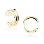 Gold-plated silver earring with three circles